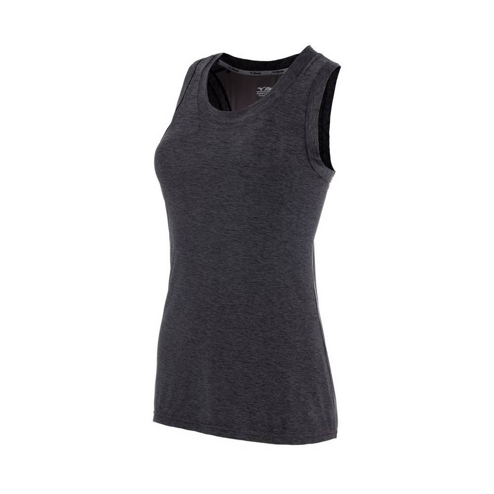 Womens Mizuno Alpha Running Tank Top Black Philippines (GVBACJ409)